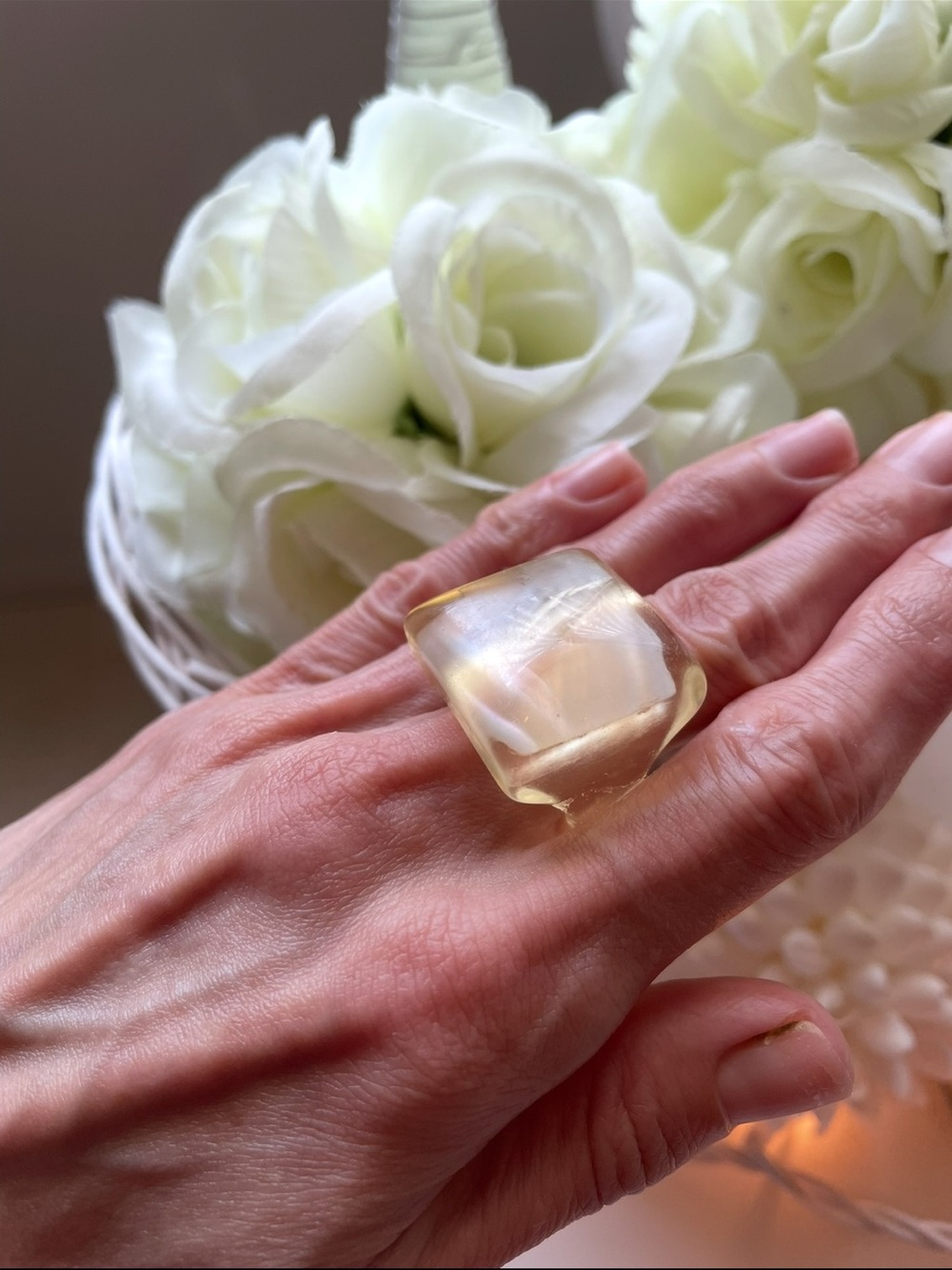 Champagne Color Statement Ring